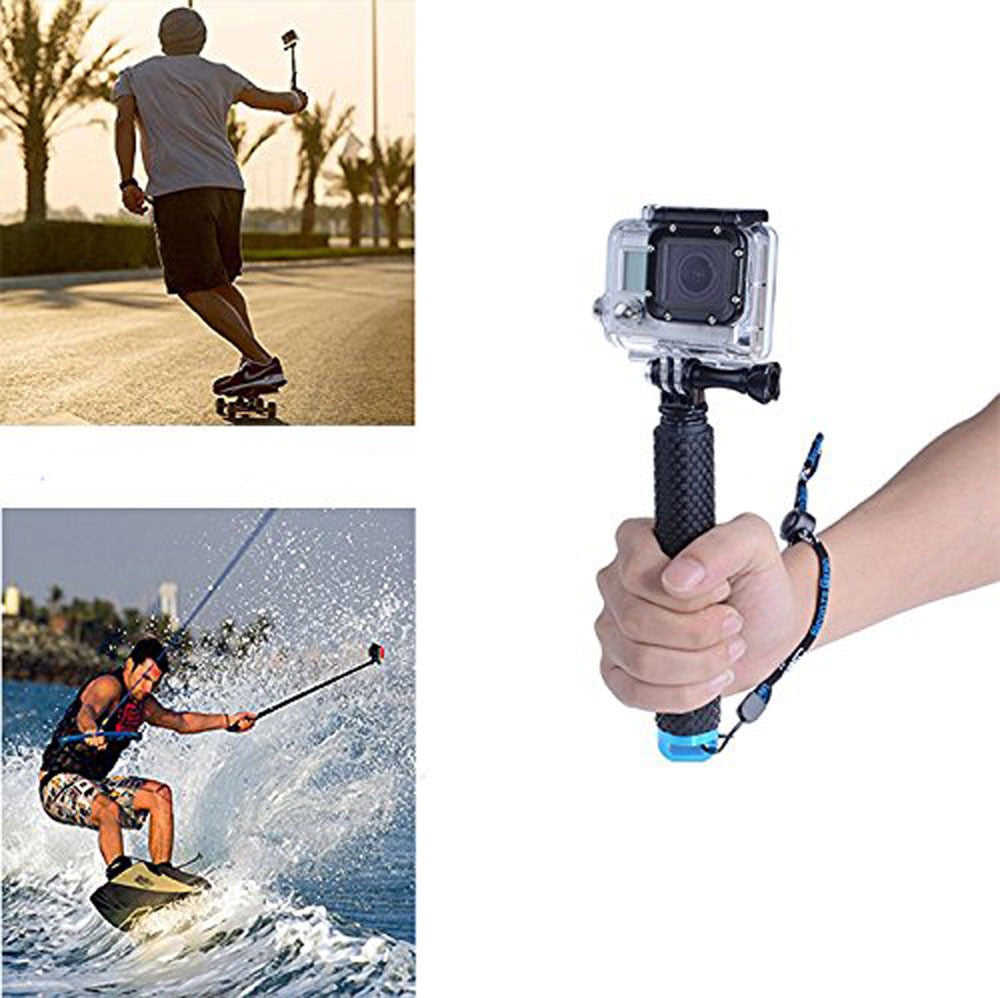 Extendable Action Camera Selfie Stick - Waterproof Aluminum Monopod