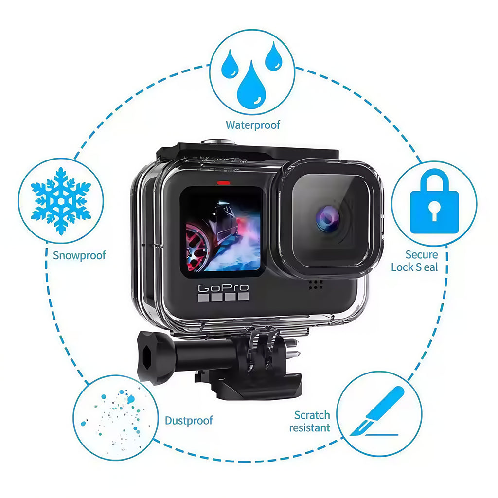 60m Waterproof Housing Case for GoPro Hero 13/12/11/10/9