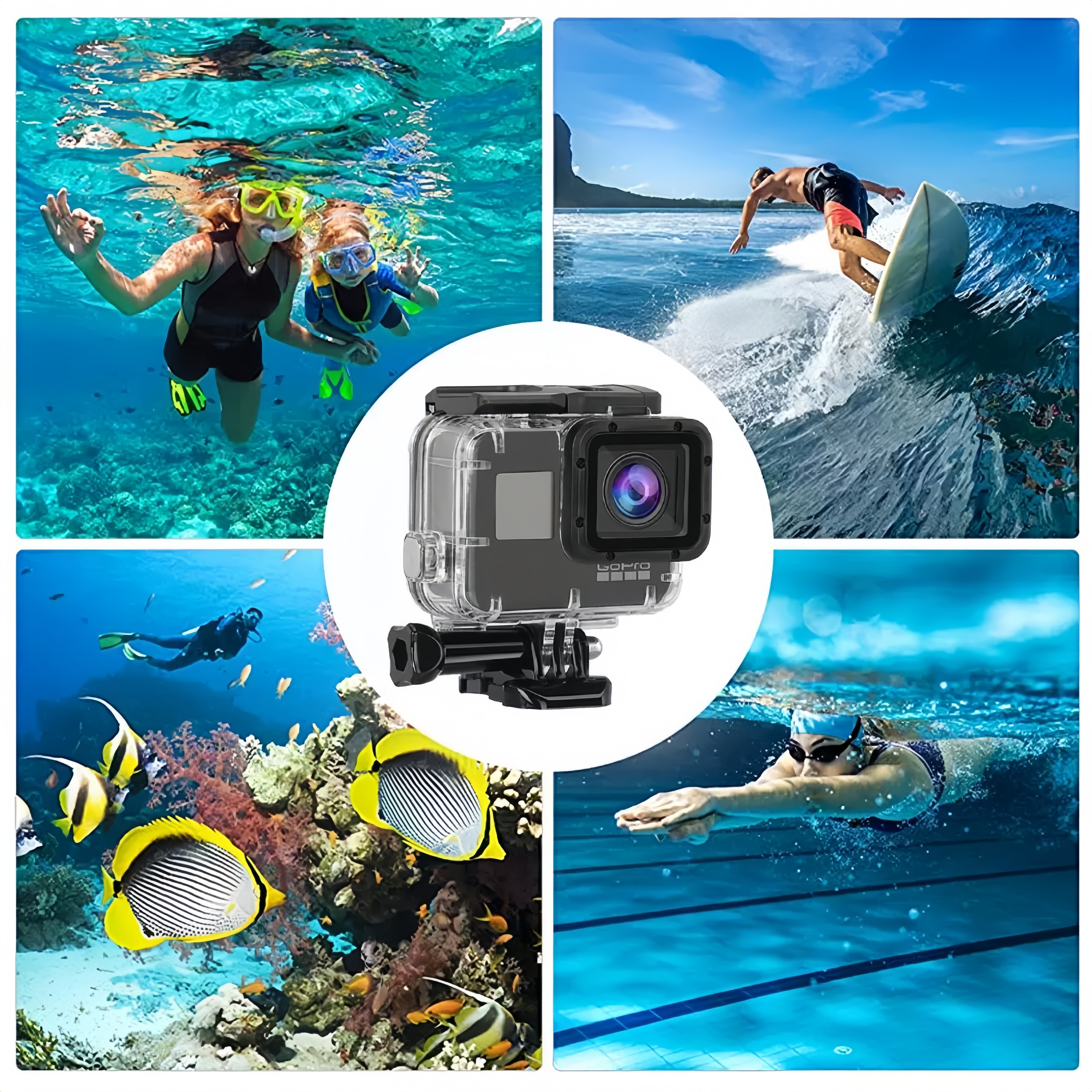 60m Waterproof Housing Case for GoPro Hero 7/6/5 Black